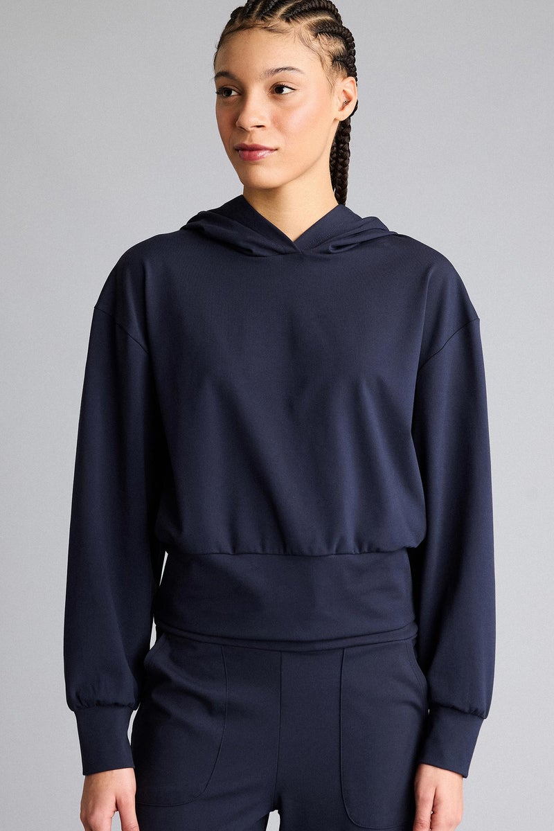 DeFacto Blue Woman Long Sleeve Sports Hoodie Casual - Image 3